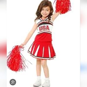 Charades USA Cheerleader Costume Size 8-10 Excellent Condition